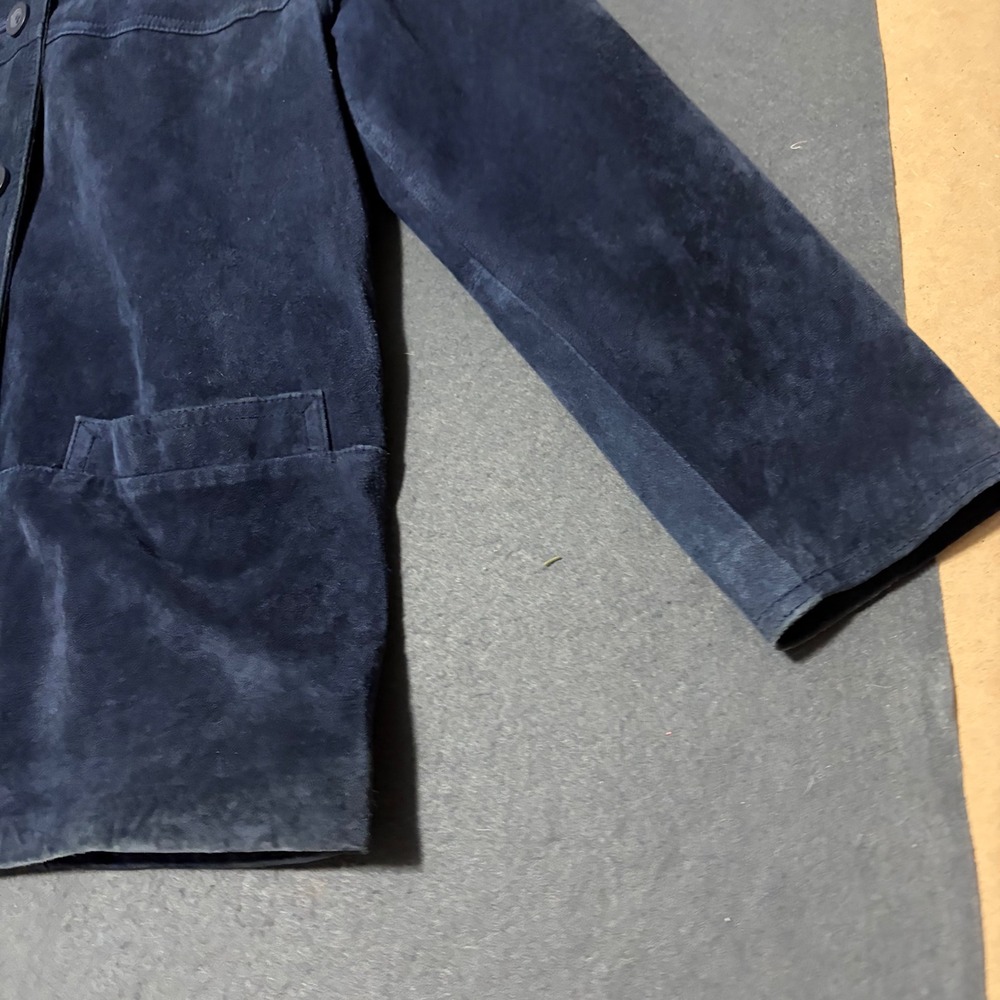 Fleet Street Suede Jacket Mens Size S Navy Blue - Picture 3 of 11